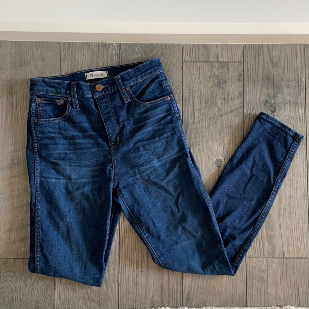 10” Madewell high rise skinny skinny jeans